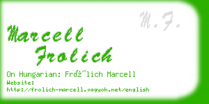 marcell frolich business card